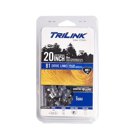 Trilink Chainsaw Chain .325 Semi-Chisel .063 81DL for Stihl 024; CL26381TL2